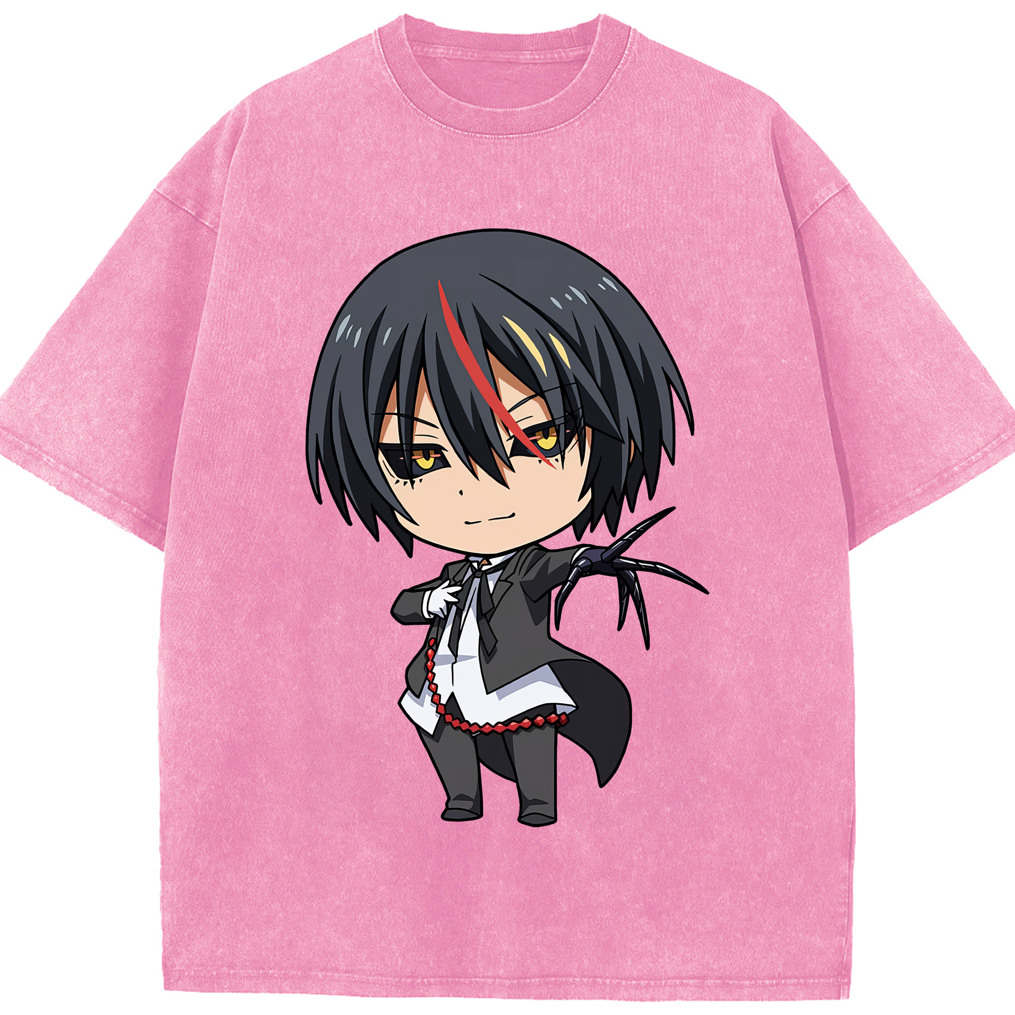 （画像用） 転スラ Regarding Reincarnated to Slime 綿100% ヴィンテージ風 半袖Tシャツ（フロントプリント）